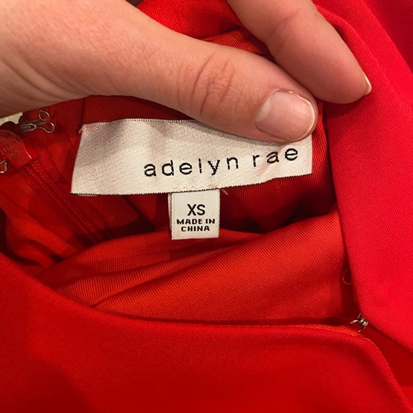 ADELYN RAE Halter Ponte Red Midi Dress Sz XS - Picture 6 of 9